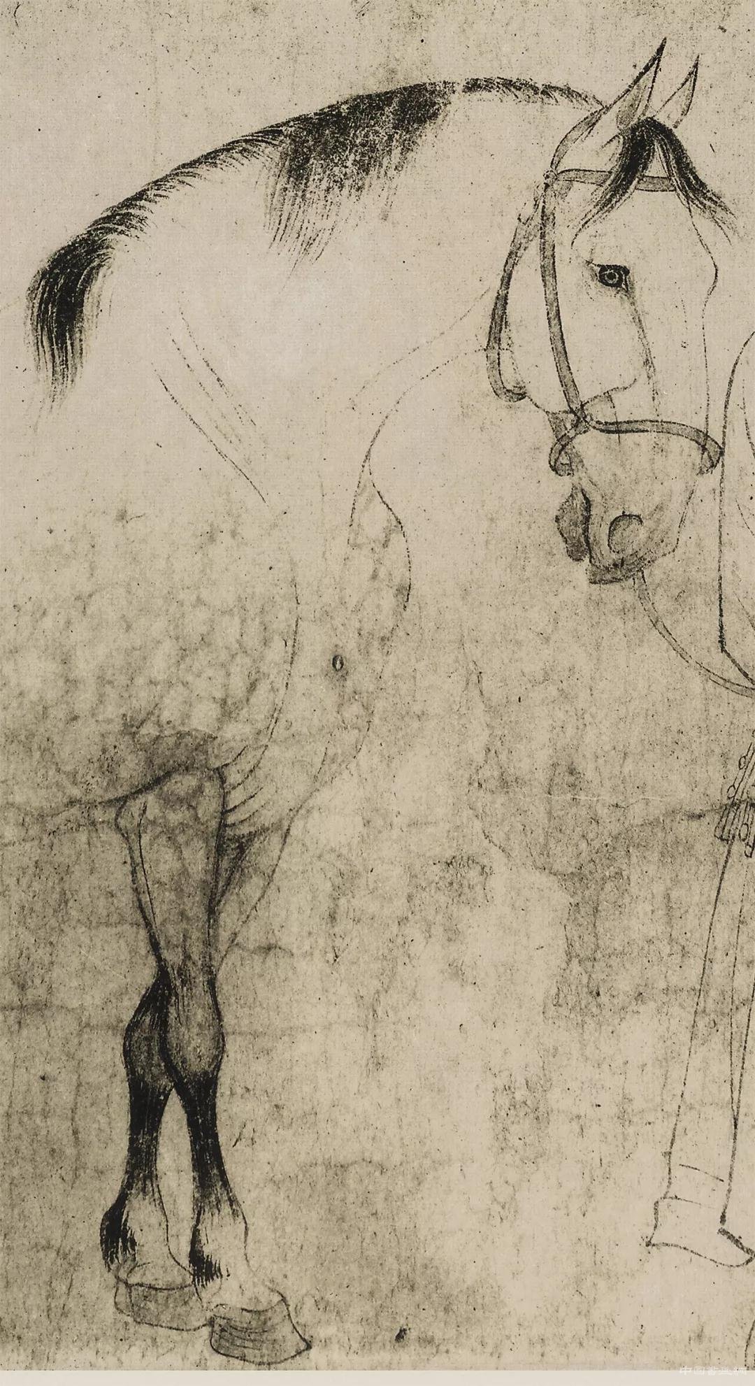 宋 李公麟《五马图卷》 历代国画 第9张