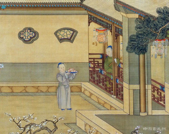 清 郎世宁等《乾隆帝岁朝行乐图》轴 历代国画 第4张