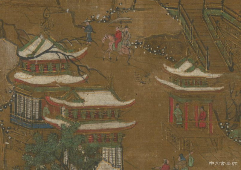 南宋 佚名《京畿瑞雪图》纨扇 历代国画 第4张
