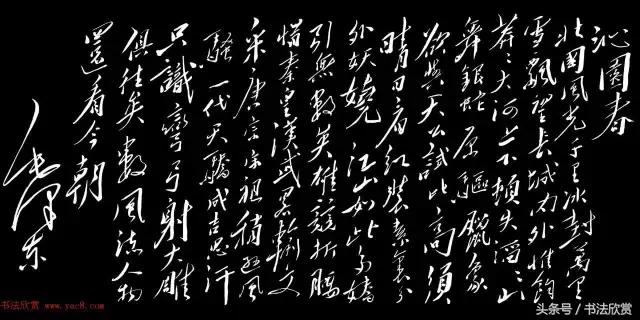 草书沁园春雪全篇分析 书画知识 第1张