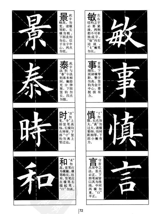 欧体书法结构分析，很详尽！ 书画知识 第26张