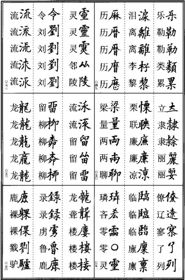 田老师说学书法的都要会异体字，楷书书法异体字集锦收藏版 书画知识 第9张