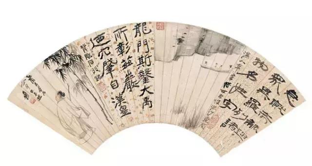 张大千最全扇面150幅，美极了 书画知识 第47张