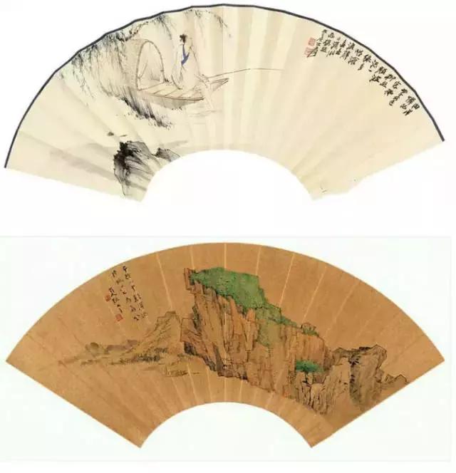 张大千最全扇面150幅，美极了 书画知识 第66张