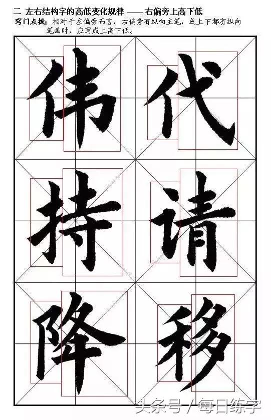 书法练习入门 笔画图解 楷书结构 书画知识 第16张