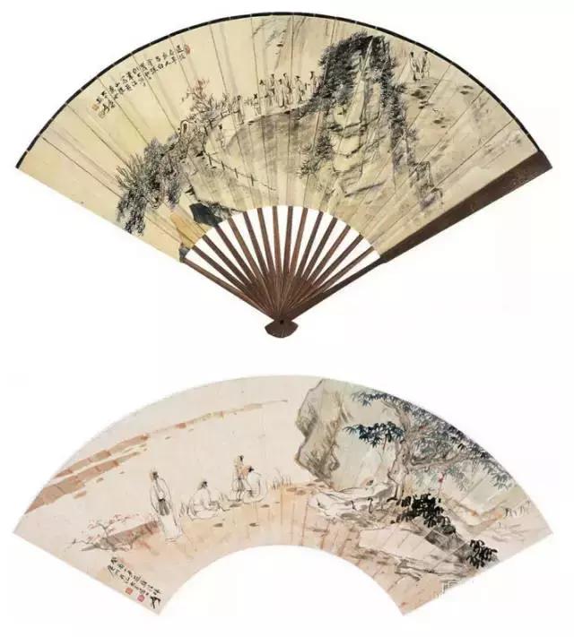 张大千最全扇面150幅，美极了 书画知识 第65张