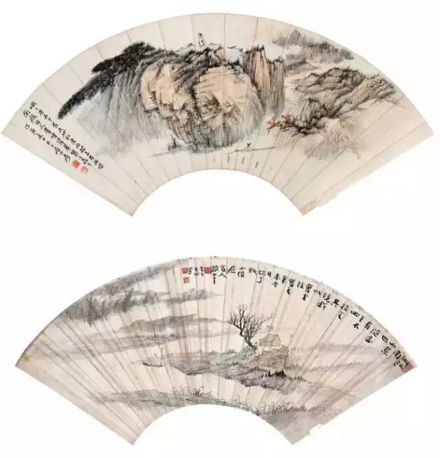 张大千最全扇面150幅，美极了 书画知识 第76张