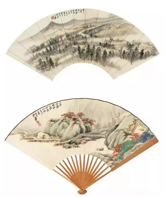 张大千最全扇面150幅，美极了 书画知识 第50张