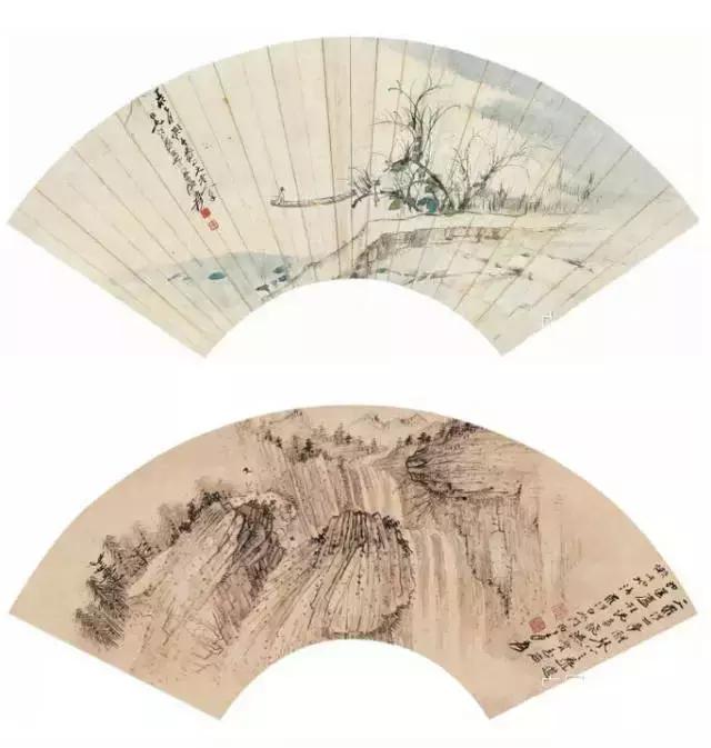 张大千最全扇面150幅，美极了 书画知识 第79张