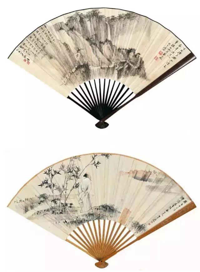 张大千最全扇面150幅，美极了 书画知识 第75张