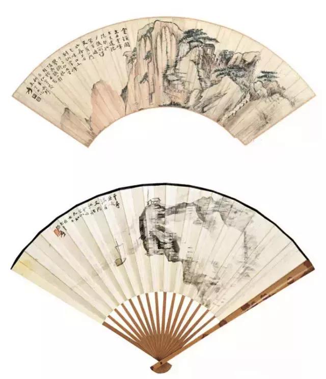 张大千最全扇面150幅，美极了 书画知识 第68张