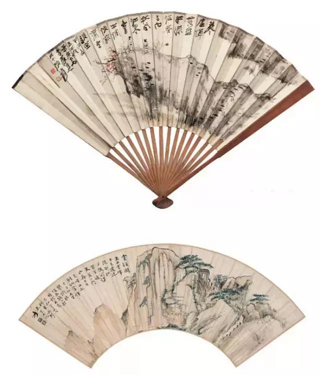 张大千最全扇面150幅，美极了 书画知识 第49张