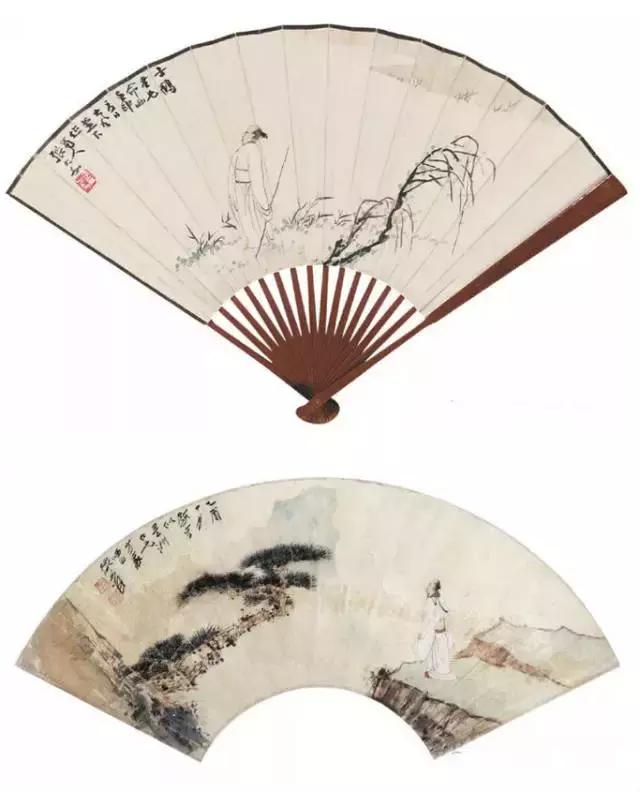 张大千最全扇面150幅，美极了 书画知识 第62张