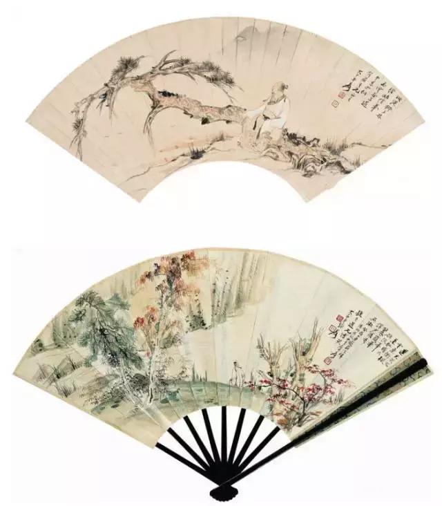 张大千最全扇面150幅，美极了 书画知识 第74张