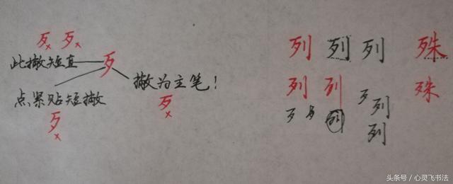干货！收藏练字秘籍：精选50个最难写偏旁部首图解、技法、正误对照 书画知识 第30张