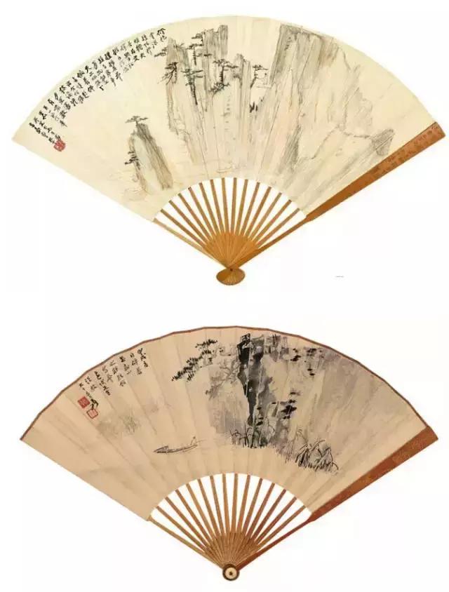 张大千最全扇面150幅，美极了 书画知识 第63张