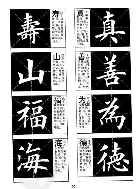 欧体书法结构分析，很详尽！ 书画知识 第24张