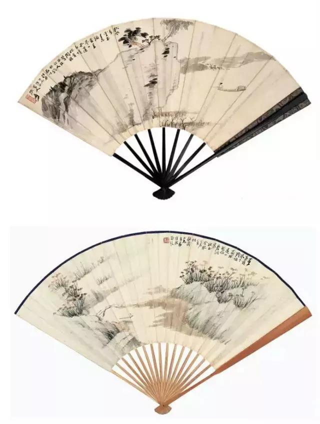 张大千最全扇面150幅，美极了 书画知识 第78张