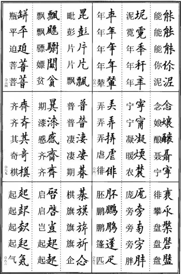 《楷书异体字表》，楷书这样写可不是错别字！ 书画知识 第10张