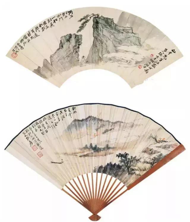 张大千最全扇面150幅，美极了 书画知识 第80张