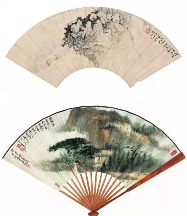 张大千最全扇面150幅，美极了 书画知识 第77张