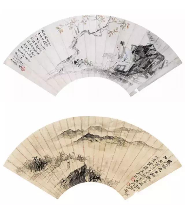 张大千最全扇面150幅，美极了 书画知识 第67张