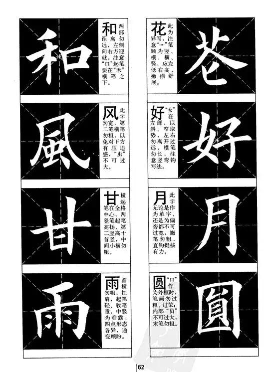 欧体书法结构分析，很详尽！ 书画知识 第16张