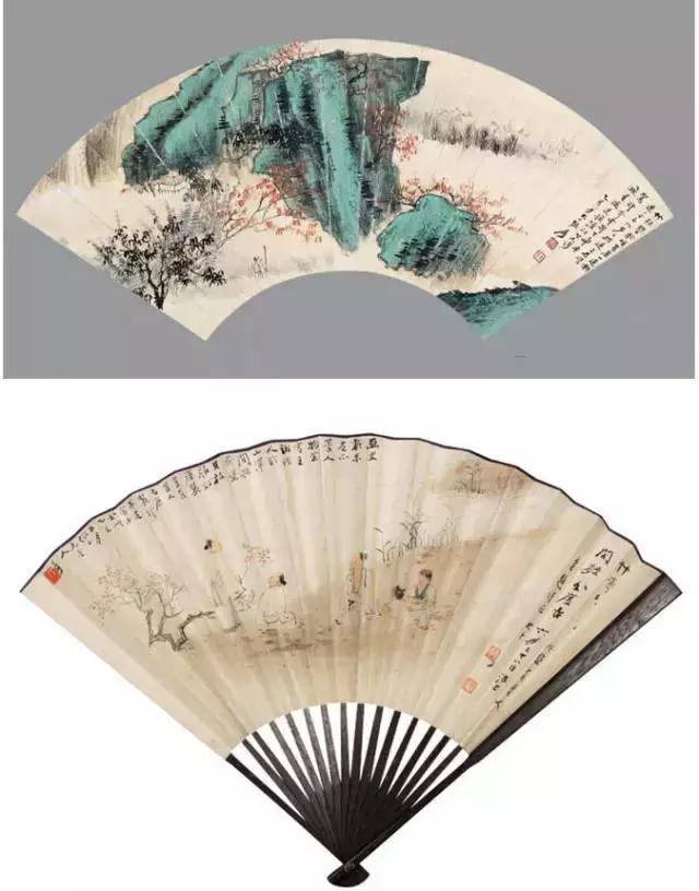 张大千最全扇面150幅，美极了 书画知识 第84张