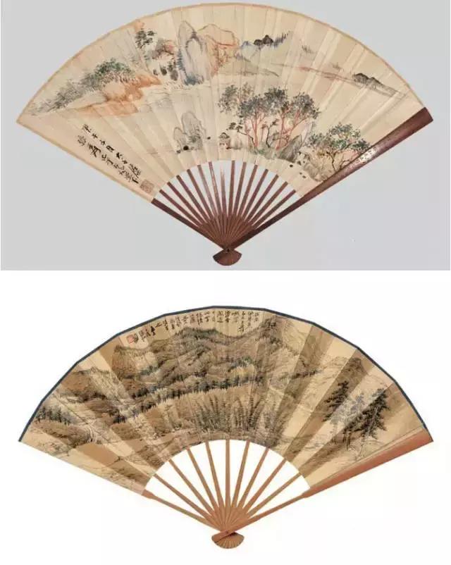 张大千最全扇面150幅，美极了 书画知识 第69张