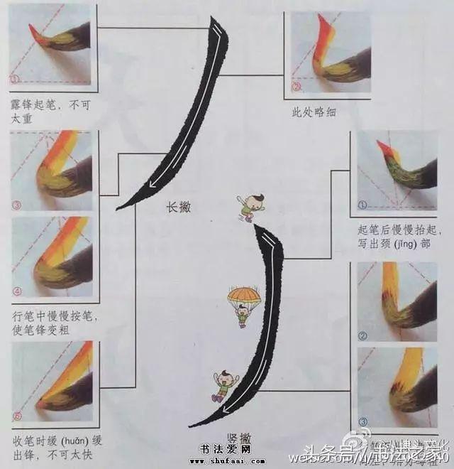 12张图片讲清书法基本笔画，一目了然！ 书画知识 第4张