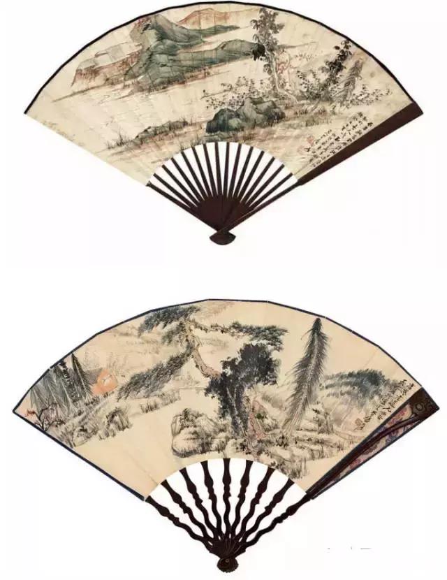 张大千最全扇面150幅，美极了 书画知识 第64张