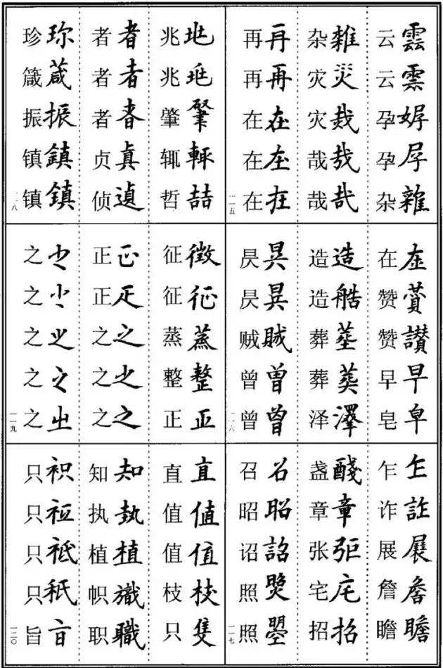 《楷书异体字表》，楷书这样写可不是错别字！ 书画知识 第19张