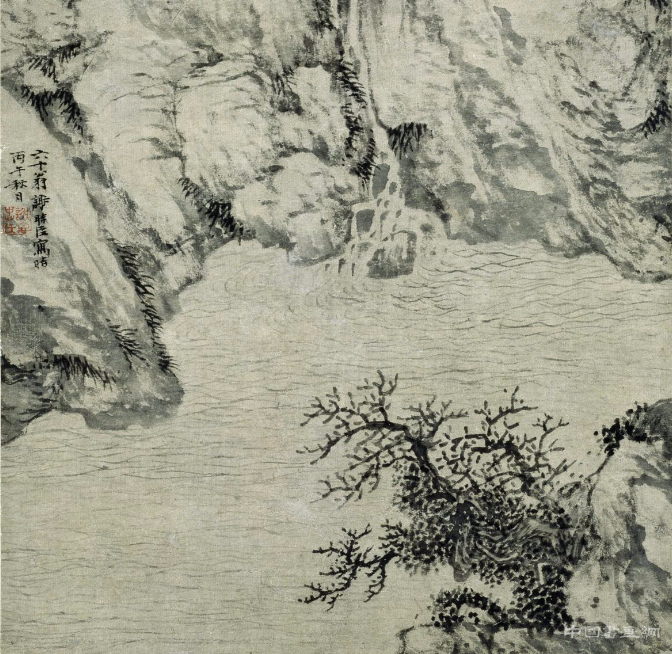 明 谢时臣《策杖寻幽图》轴 历代国画 第5张