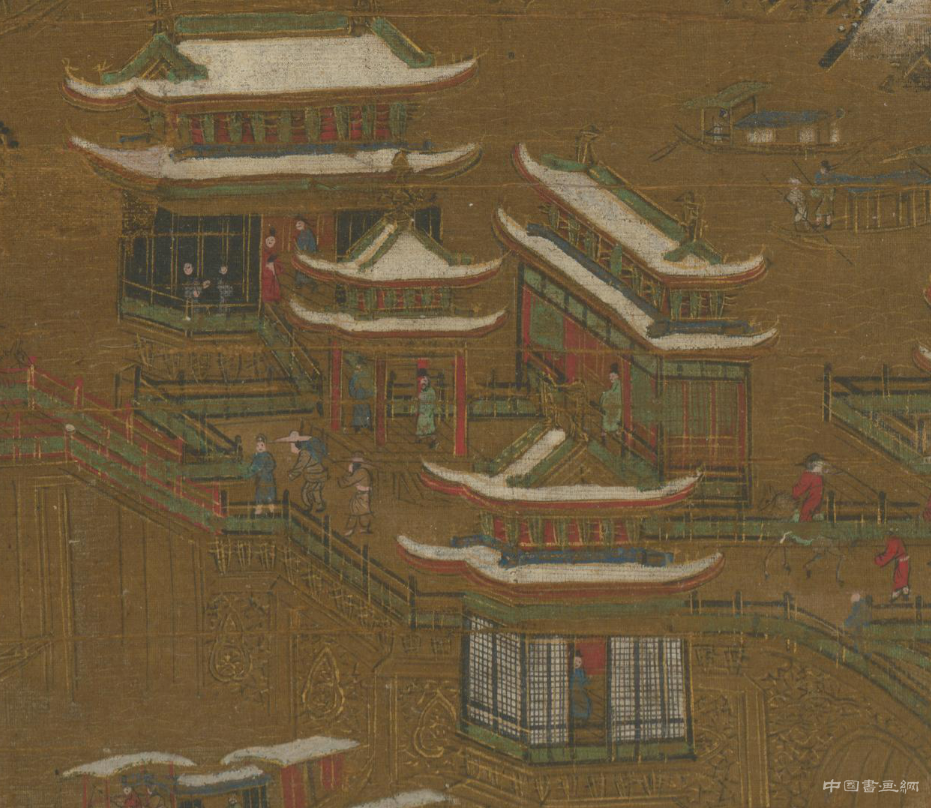 南宋 佚名《京畿瑞雪图》纨扇 历代国画 第5张