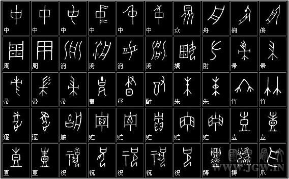 甲骨文与现代简体字的对照表 书画知识 第26张-墨韵书香 甲骨文与现代简体字的对照表 书画知识 第26张