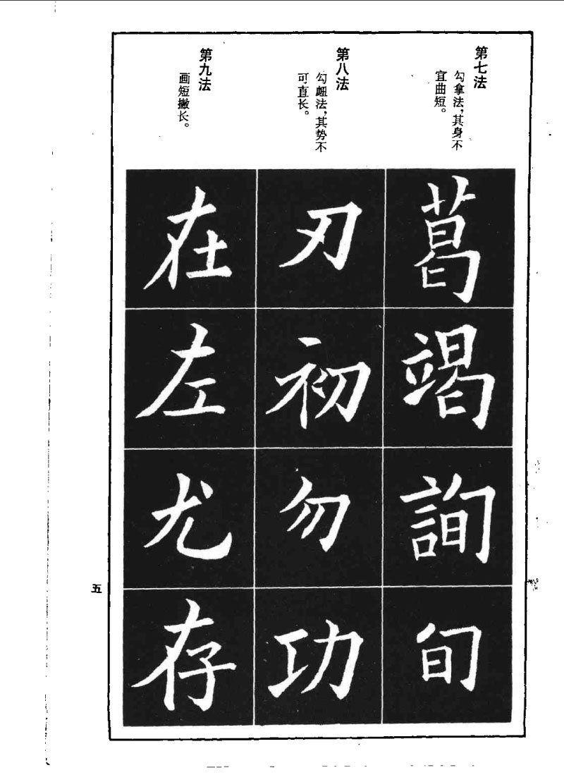 欧阳询楷书间架结构九十二法 书画知识 第4张