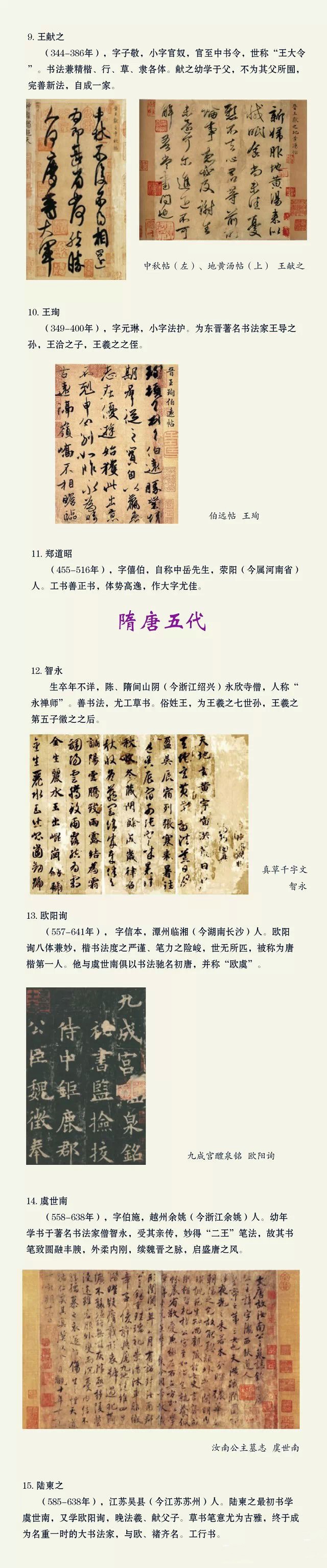 中国最盛名的60位书法家和代表作品都在这 书画知识 第2张