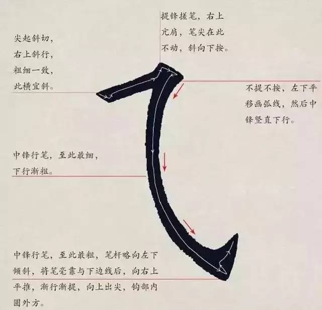 欧体入门｜基本笔画学习 书画知识 第27张