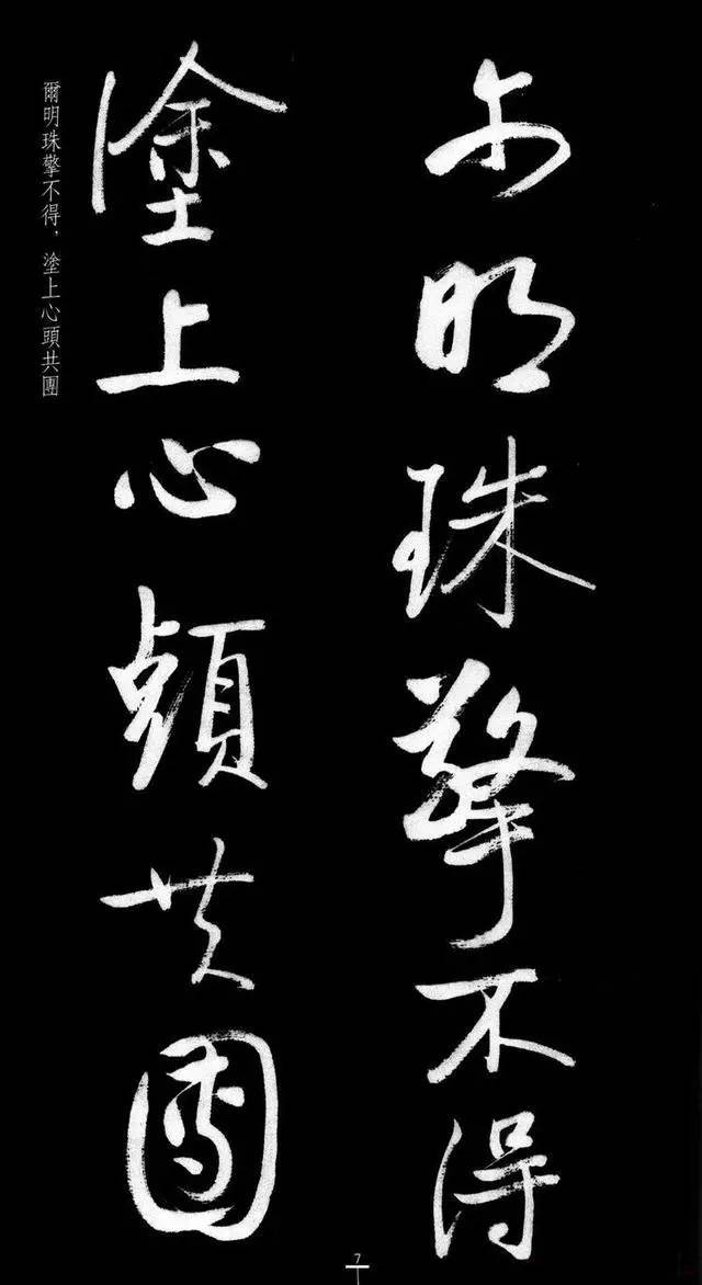 漂亮！启功临八大山人《荷上花 》 书画知识 第6张