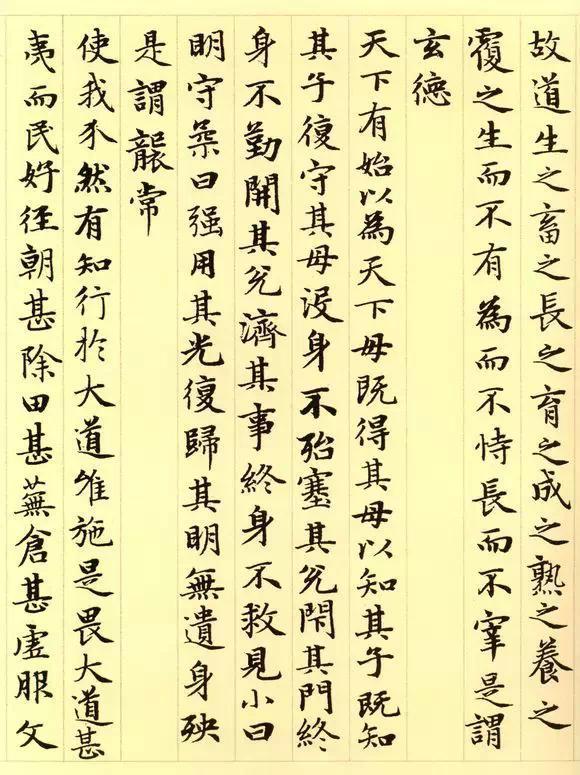 赵孟頫《道德经》秀雅见长学习小楷之典范 书画知识 第24张-墨韵书香 赵孟頫《道德经》秀雅见长学习小楷之典范 书画知识 第24张