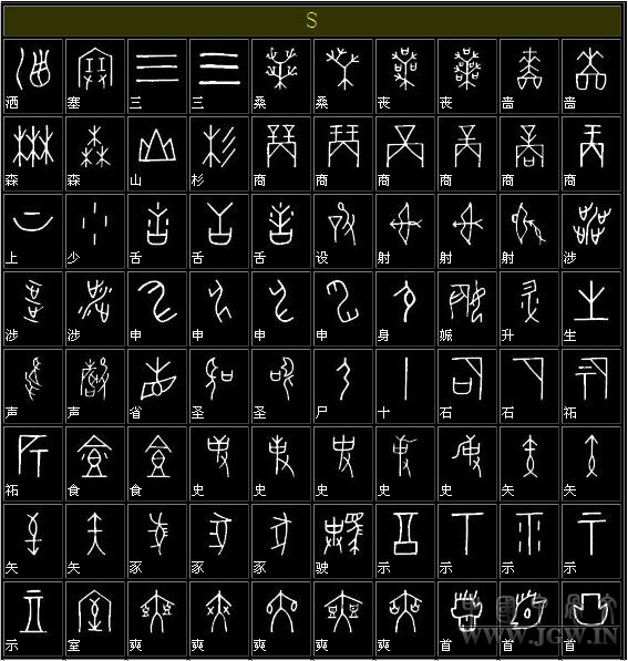 甲骨文与现代简体字的对照表 书画知识 第16张-墨韵书香 甲骨文与现代简体字的对照表 书画知识 第16张