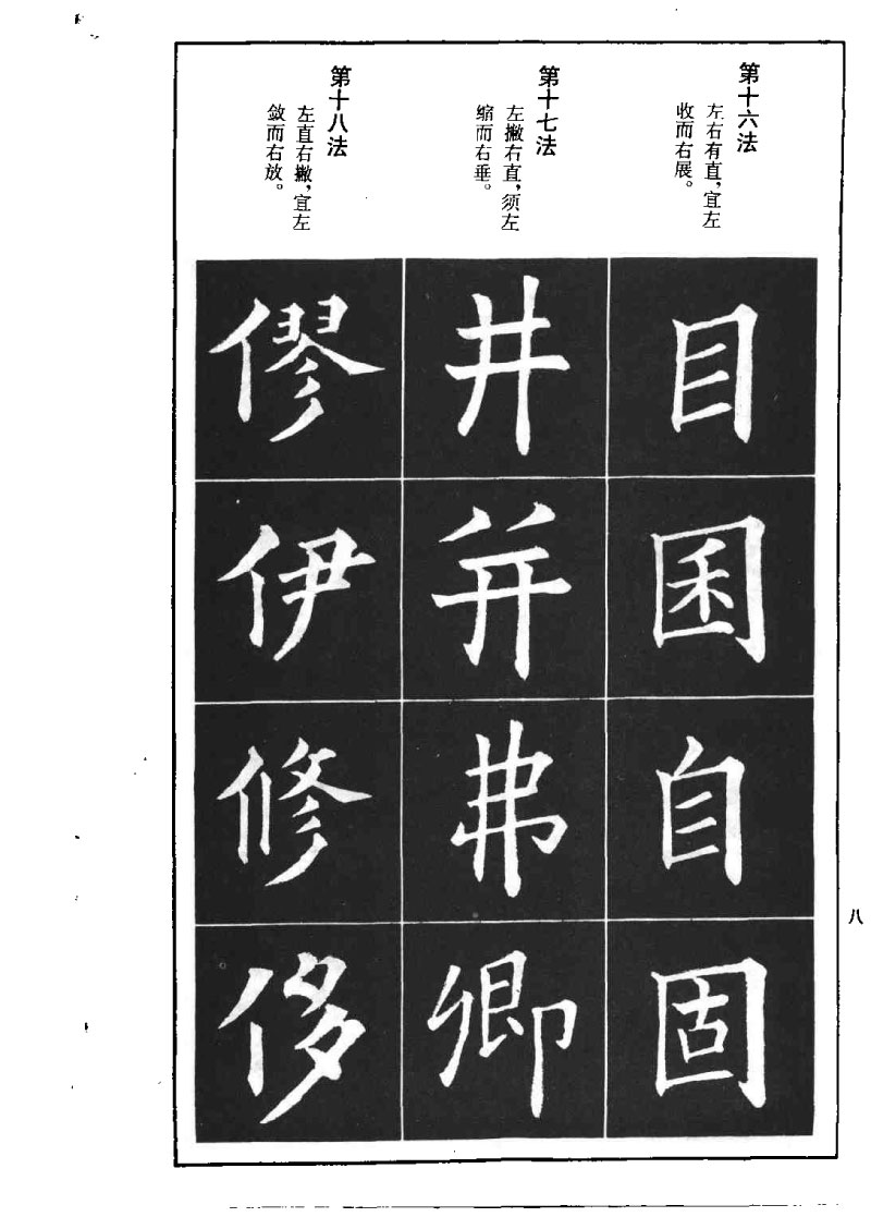 欧阳询楷书间架结构九十二法 书画知识 第7张