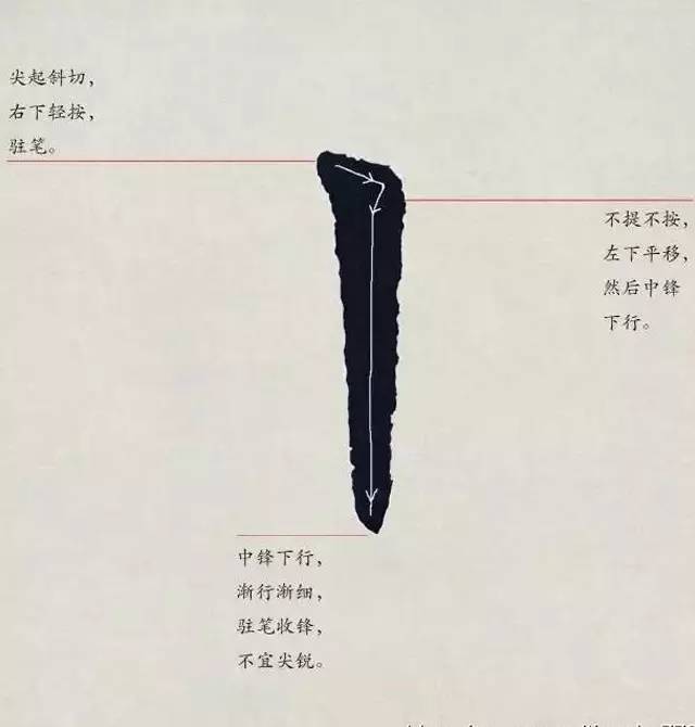 欧体入门｜基本笔画学习 书画知识 第6张